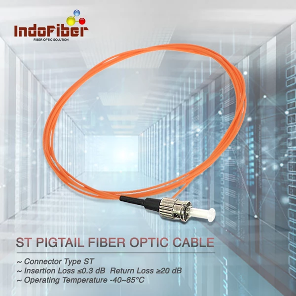 INDOFIBER Pigtail ST Simplex Multimode 50/125um Kabel fiber optik
