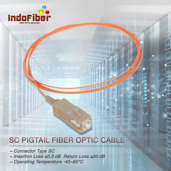 INDOFIBER Pigtail SC Simplex Multimode 50/125um Kabel fiber optik