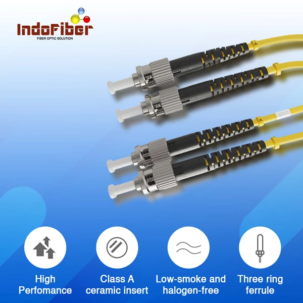INDOFIBER patchcord fiber optic ST-ST Singlemode 9/125um