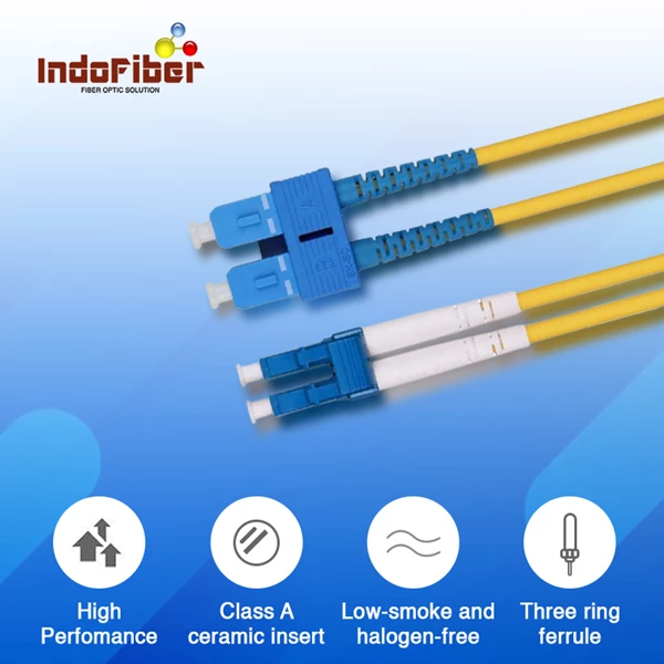 INDOFIBER patchcord fiber optic SC-LC Singlemode 9/125um