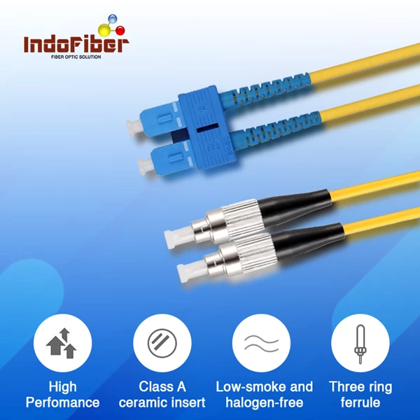 INDOFIBER patchcord fiber optic SC-FC Singlemode 9/125um