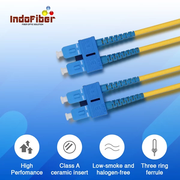 INDOFIBER patchcord fiber optic SC-SC Singlemode 9/125um
