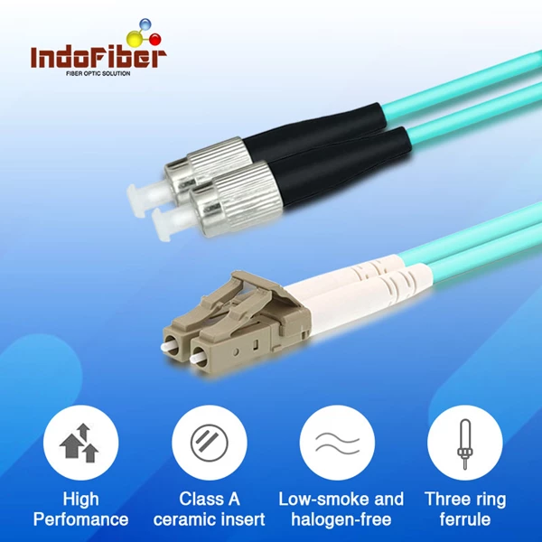 INDOFIBER patchcord fiber optic FC-LC multimode OM3 50/125um