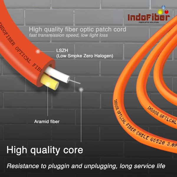 INDOFIBER patchcord fiber optic ST-SC multimode OM2 50/125um