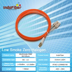 INDOFIBER patchcord fiber optic SC-LC multimode OM2 50/125um