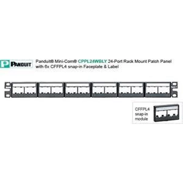 PANDUIT 24 port Modular Patch Panels with labels (unloaded)