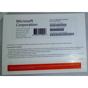 Microsoft Windows 7 Professional Operating System Software